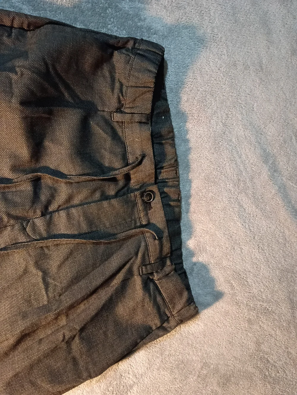 Zara Men's Textured Casual Trousers / Drawstring Pants Charcoal/Gray